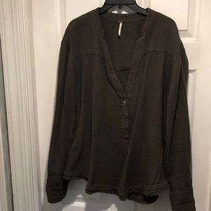 Free people olive green top